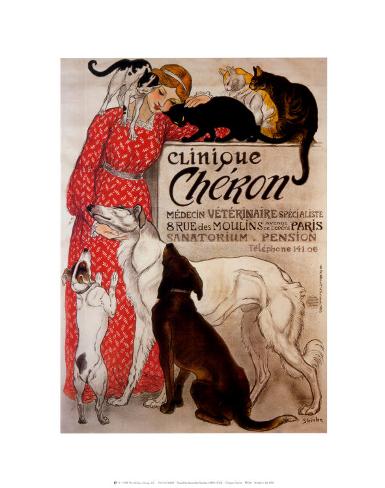 Clinique Cheron Théophile Alexandre Steinlen Art Nouveau Dogs Poster