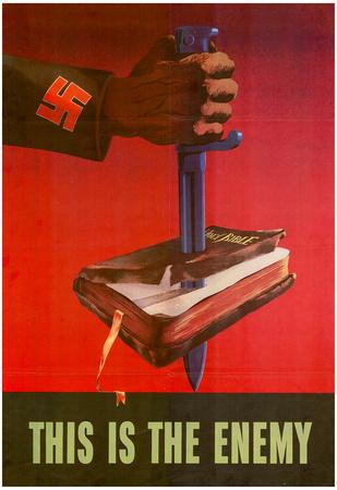 'This is the Enemy Anti-Nazi WWII War Propaganda Art Print Poster