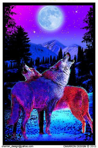 Autumn Wolf Blacklight Poster Wall Decoration FREE SHIPPING