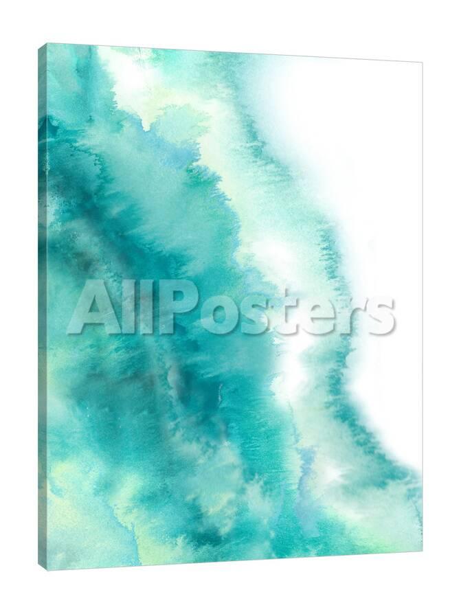 Turquise Green Marble Watercolor Abstract