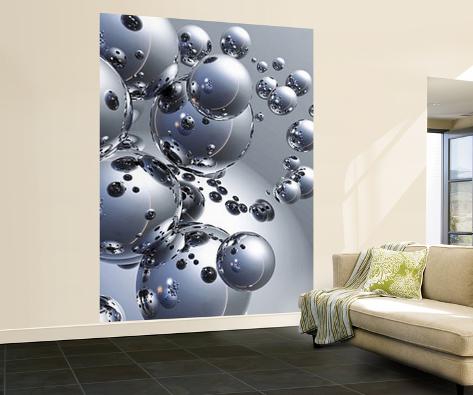 Trevor Scobie Silver Orbs Wall Mural Wallpaper Mural Allposters Com