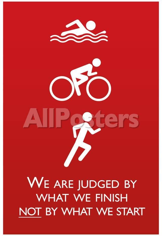 Triathlon Motivational Quote Sports Poster Print Prints At