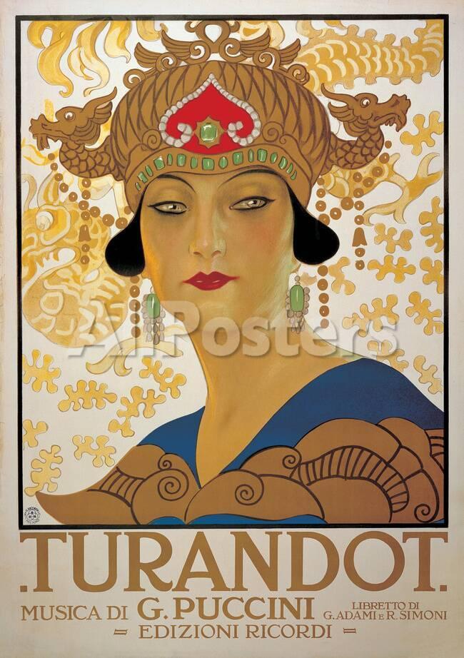 Turandot G Puccini Vintage Style Italian Opera Poster