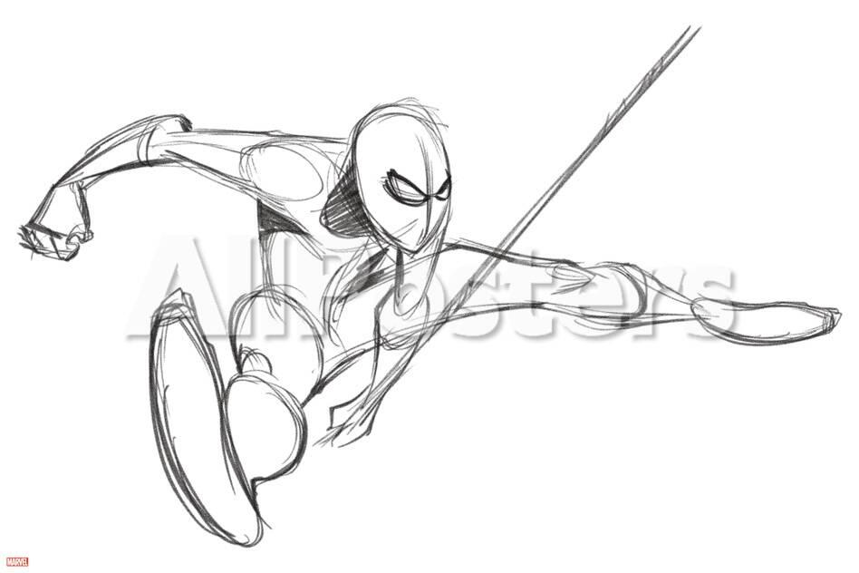 Spider Man Black And White Pictures