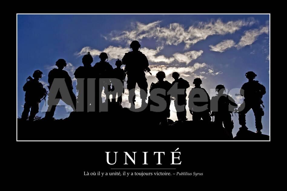 Unite Citation Et Affiche D Inspiration Et Motivation Photographic Print Allposters Com