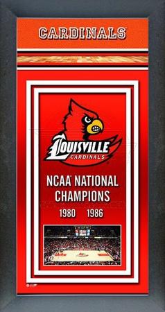 University of Louisville Basketball Framed Championship Banner Framed Memorabilia at www.bagssaleusa.com