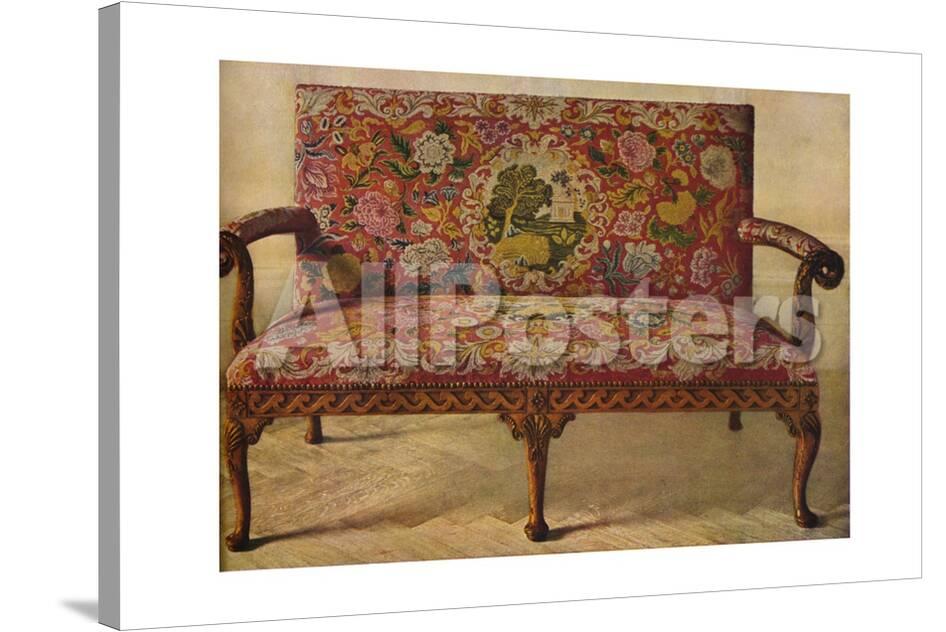 A Queen Anne Settee Upholstered In Petit Point C1900 1936