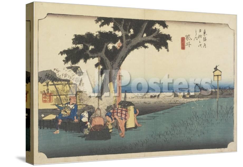 Tea Stall Fukuroi C 1833 Giclee Print Utagawa Hiroshige