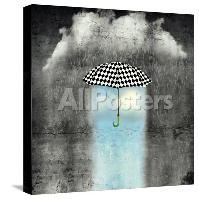 A Surreal Image Of An Umbrella Checkered Black And White Where Below It There Is Good Weather And P Ographic Print By Valentina P Os At Allposters Com A Surreal Image Of An Umbrella Checkered Black And White Where Below It There Is Good Weather And P Ographic Print By Valentina P Os At Allposters Com