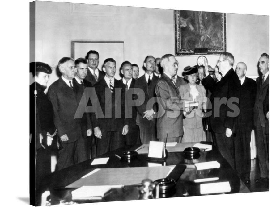 Vice Pres Harry Truman Took Oath Of Office In White House Cabinet