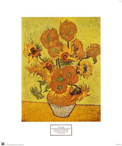 Vase With Fifteen Sunflowers C 1888 Posters By Vincent Van Gogh