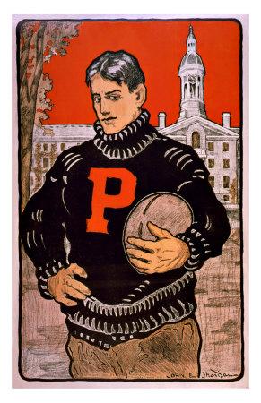 princeton football university vintage woodrow wilson president elected print
