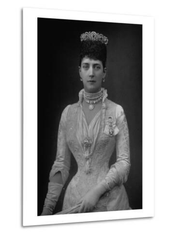 Portrait of Queen Alexandra of England, Wearing Crown, Diamond and ...