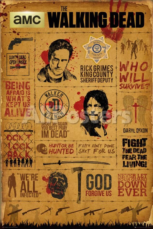 walking dead infographic poster