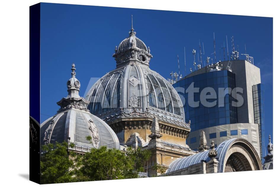 Romania Bucharest Lipscani Old Town Cec Bank Palace Building
