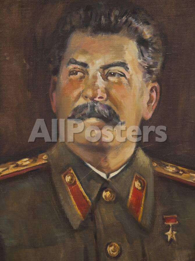 Soviet Era Art M J V Stalin By Johannes Saal 1952 Art Museum Of Estonia Tallinn Estonia Photographic Print Walter Bibikow Allposters Com