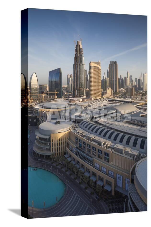 Uae Downtown Dubai Dubai Mall Elevated View Premium