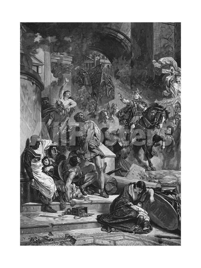 War Torn Scene In Rome