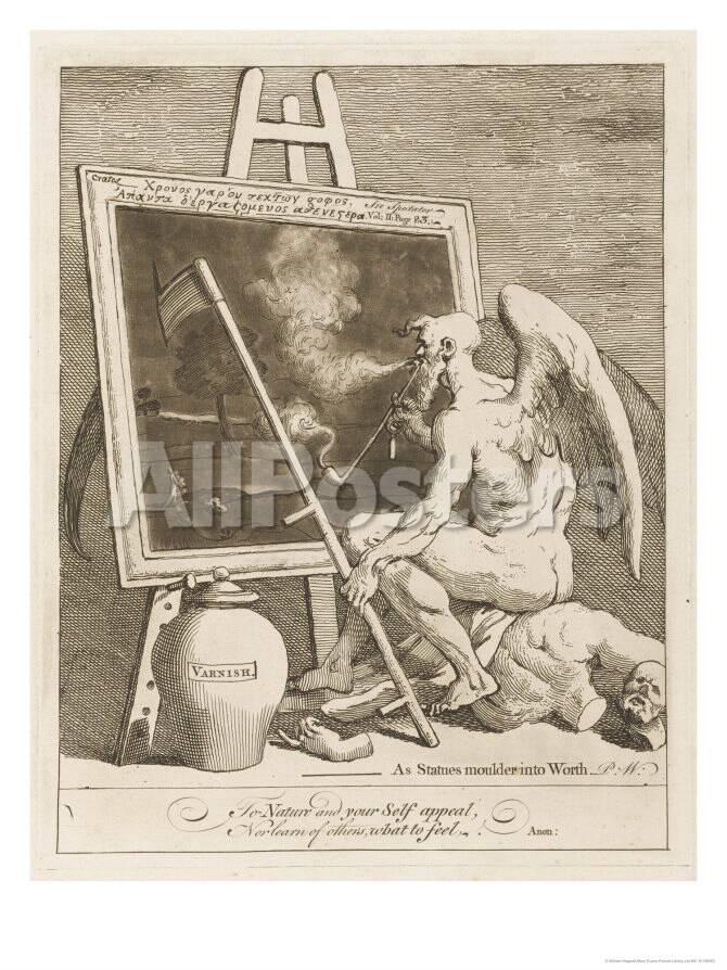 Father Time Stares Glumly Into A Dark Painting As His Scythe Accidentally Rips The Canvas Giclee Print William Hogarth Allposters Com Father Time Stares Glumly Into A Dark Painting As His Scythe Accidentally Rips The Canvas Giclee Print William Hogarth Allposters Com