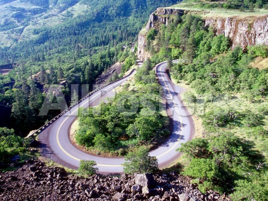 Hairpin Curve Columbia River Highway Oregon Usa Photographic
