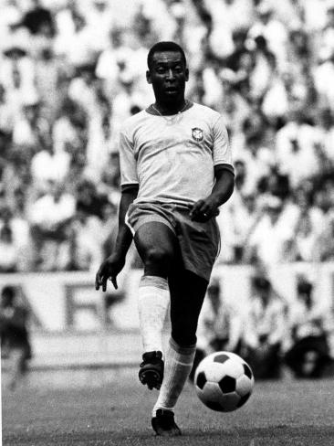 World Cup Group 3 Match in Guadalajara Mexico. 7th June 1970 England 0 Vs Brazil 1, Brazil's Pele Photographic Print - AllPosters.co.uk