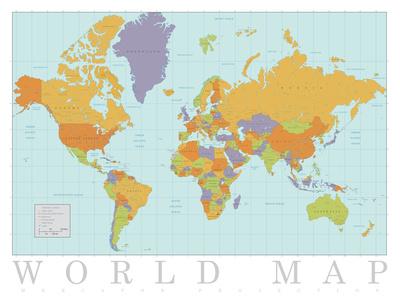 'World Map' Prints - | AllPosters.com
