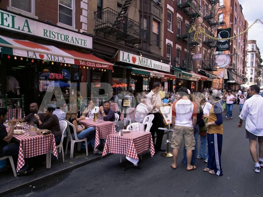 People Sitting At An Outdoor Restaurant Little Italy Manhattan People Sitting At An Outdoor Restaurant Little Italy Manhattan New York State Photographic Print By Yadid Levy Allposters