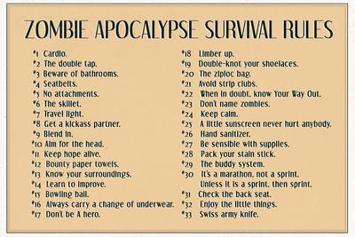 'Zombie Apocalypse Rules Movie' Posters | AllPosters.com