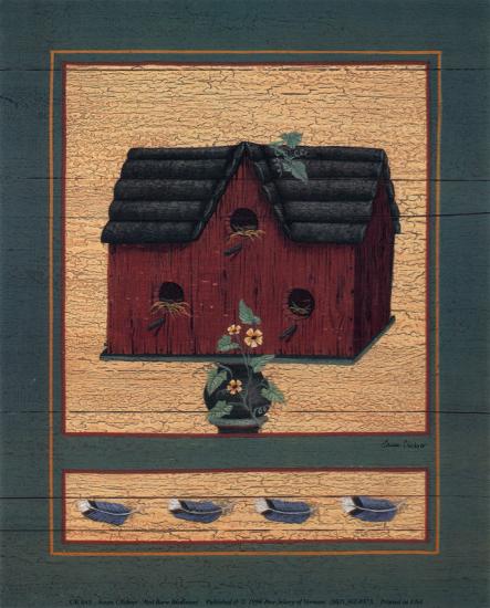 Red Barn Birdhouse Prints By Susan Clickner At Allposters Com