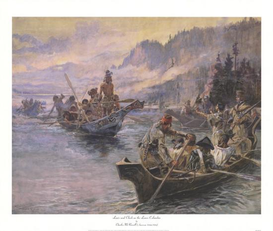Lewis And Clark On The Lower Columbia Prints By Charles Marion Lewis And Clark On The Lower Columbia