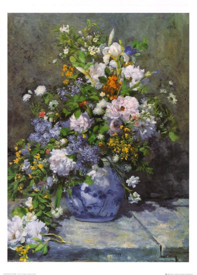 Vaso Di Fiori.Grande Vaso Di Fiori Print By Pierre Auguste Renoir At Allposters Com