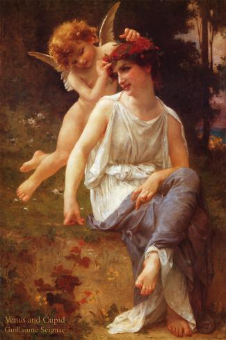 Venus and Cupid Prints by Guillaume Seignac at