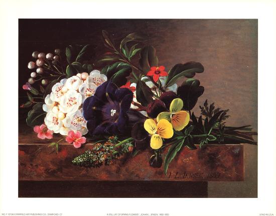 Still Life Of Spring Flowers Posters By Johan Laurentz Jensen At
