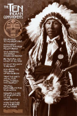 INSPIRATIONAL POSTER Ten Indian Commandments II