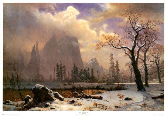 yosemite winter scene print by albert bierstadt at allposters com