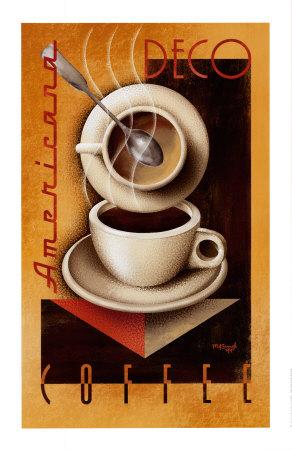 'Americana Deco Coffee' Prints - Michael L. Kungl | AllPosters.com
