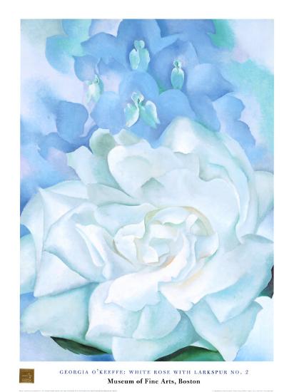 white rose w lakspur