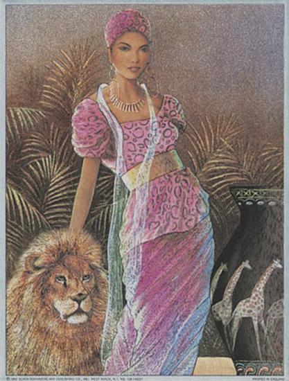 Woman With Lion Posters T C Chiu Allposters Com