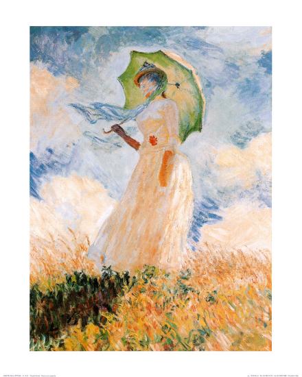 'Woman With Umbrella' Print - Claude Monet | AllPosters.com