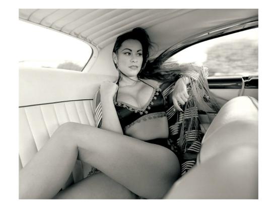 Pin Up Girl Back Seat Bikini Giclee Print David Perry