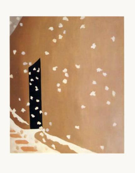 Black Door With Snow Prints By Georgia O Keeffe At Allposters Com
