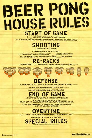 Beer Pong House Rules Posters Allposters Com