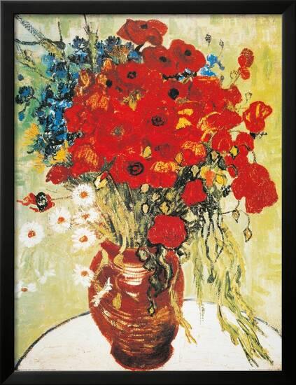 Vase With Daisies And Poppies Art By Vincent Van Gogh At