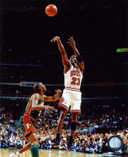 Michael Jordan Game 6 of the 1996 NBA Finals Action' Photo | AllPosters.com