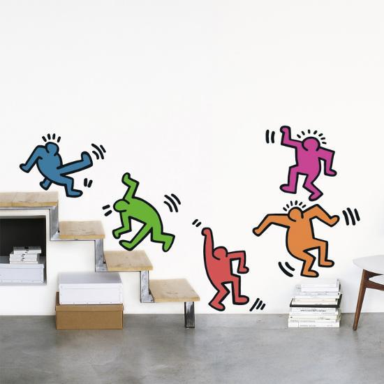 five dancing figures wall decalkeith haring at allposters