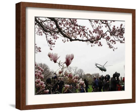 Marine One With President Obama Aboard Lifts Off From The South Lawn Of The White House