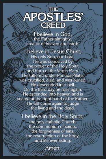 apostles 39 creed posters at allposters com house rent receipt sample