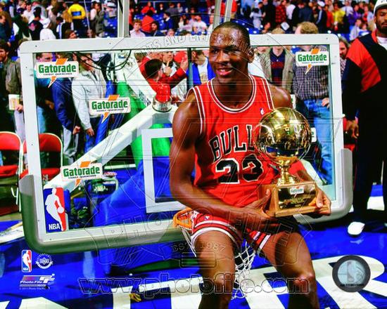 'Michael Jordan with the 1987 NBA All Star Slam Dunk