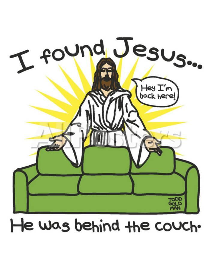 Jesus Behind Couch Posters By Todd Goldman At Allposters Com