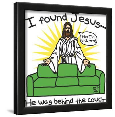 Jesus Behind Couch Art By Todd Goldman At Allposters Com